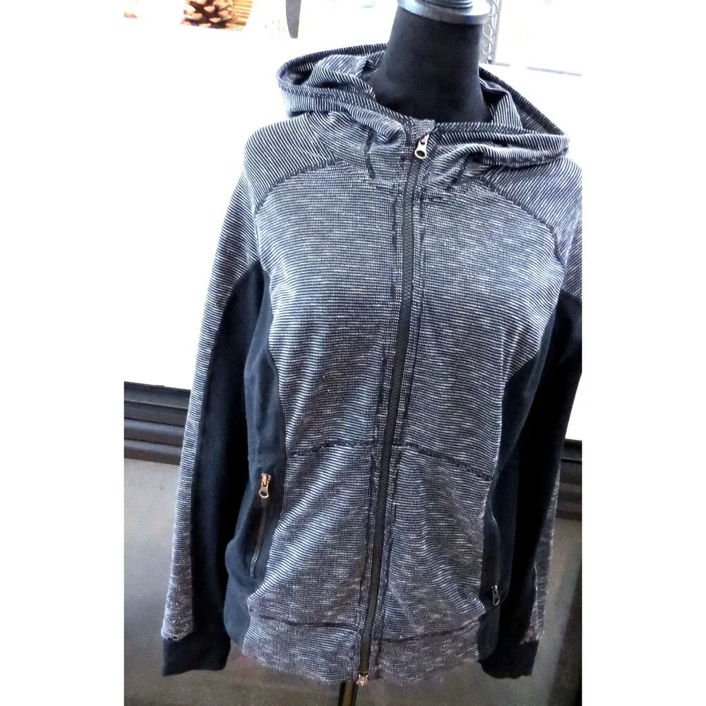 Zella Full zip hoodie  black/white  Small GUC - Picture 2 of 11